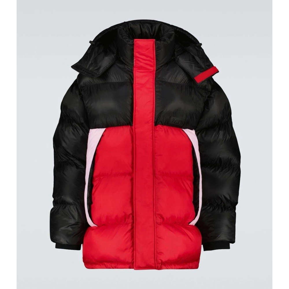 NWD Valentino Padded Down Jacket With Contrasting Color Nylon Men's IT 46 US 36